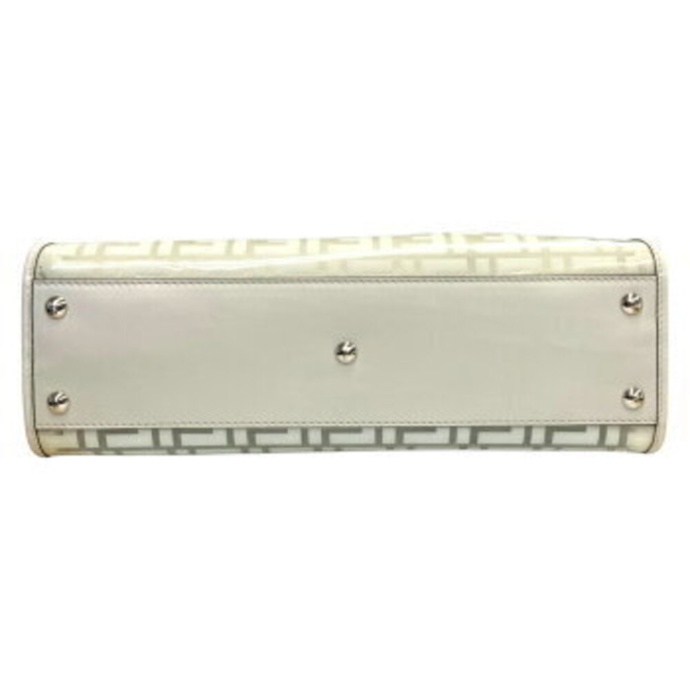 Fendi Clear Bag Edition Peekaboo Limited Leather Handbag White Shoulder Vinyl - Picture 5 of 9